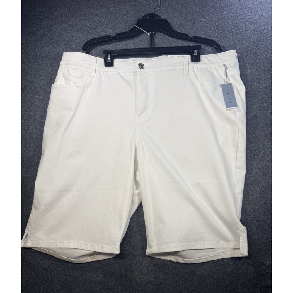 Liz Claiborne Flexi-Fit White Bermuda Shorts Size L